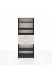 Arges Dolap 4 Raflı 3 Çekmeceli 88x30x221 Antrasit-Aytaşı