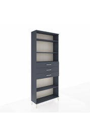 Arges Dolap 4 Raflı 3 Çekmeceli 88x30x221 Antrasit-Antrasit