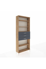 Arges Dolap 4 Raflı 3 Çekmeceli 88x30x221 Çam-Antrasit