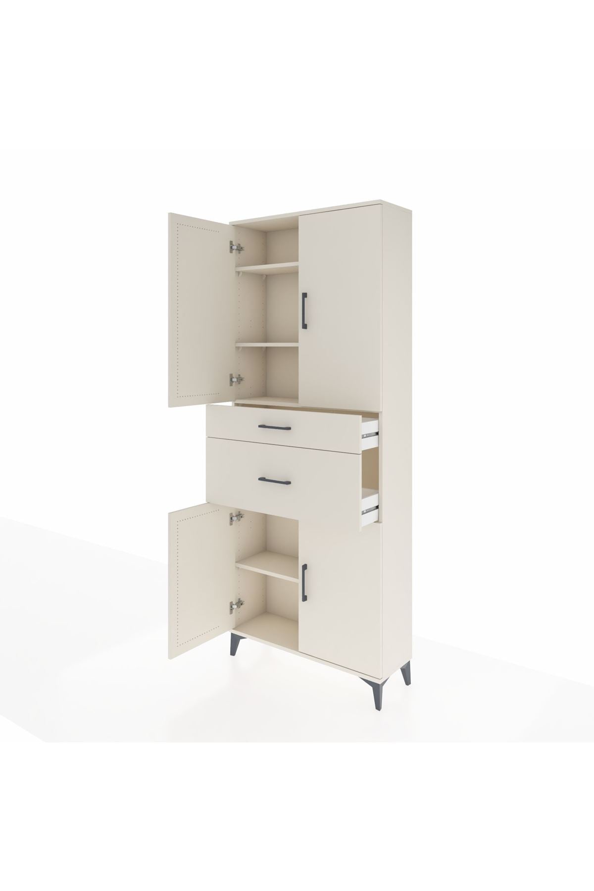 Arges Dolap 4 Raflı 2 Çekmeceli 4 Kapaklı 88x30x221 Aytaşı-Aytaşı