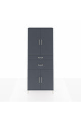 Arges Dolap 4 Raflı 2 Çekmeceli 4 Kapaklı 88x30x221