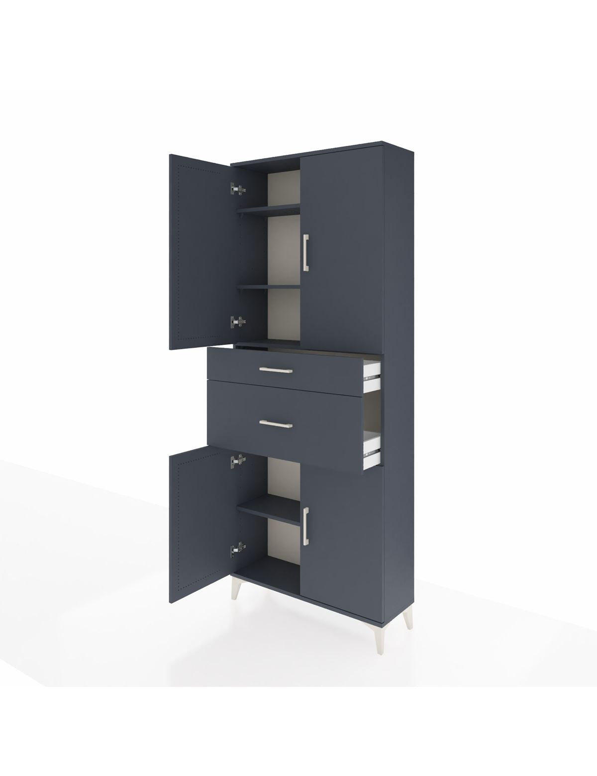 Arges Dolap 4 Raflı 2 Çekmeceli 4 Kapaklı 88x30x221 - S30M170V5A