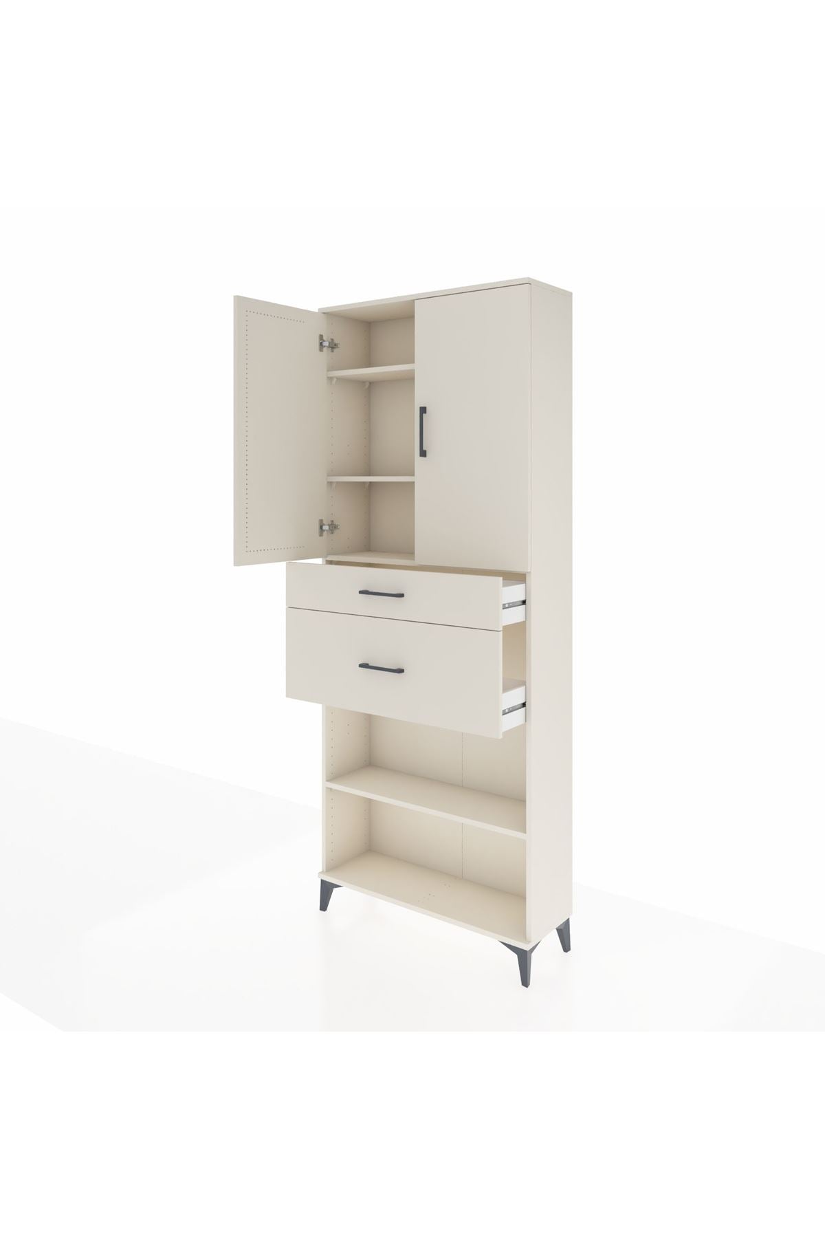 Arges Dolap 4 Raflı 2 Çekmeceli 2 Kapaklı 88x30x221 Aytaşı-Aytaşı