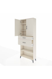 Arges Dolap 4 Raflı 2 Çekmeceli 2 Kapaklı 88x30x221 Aytaşı-Aytaşı