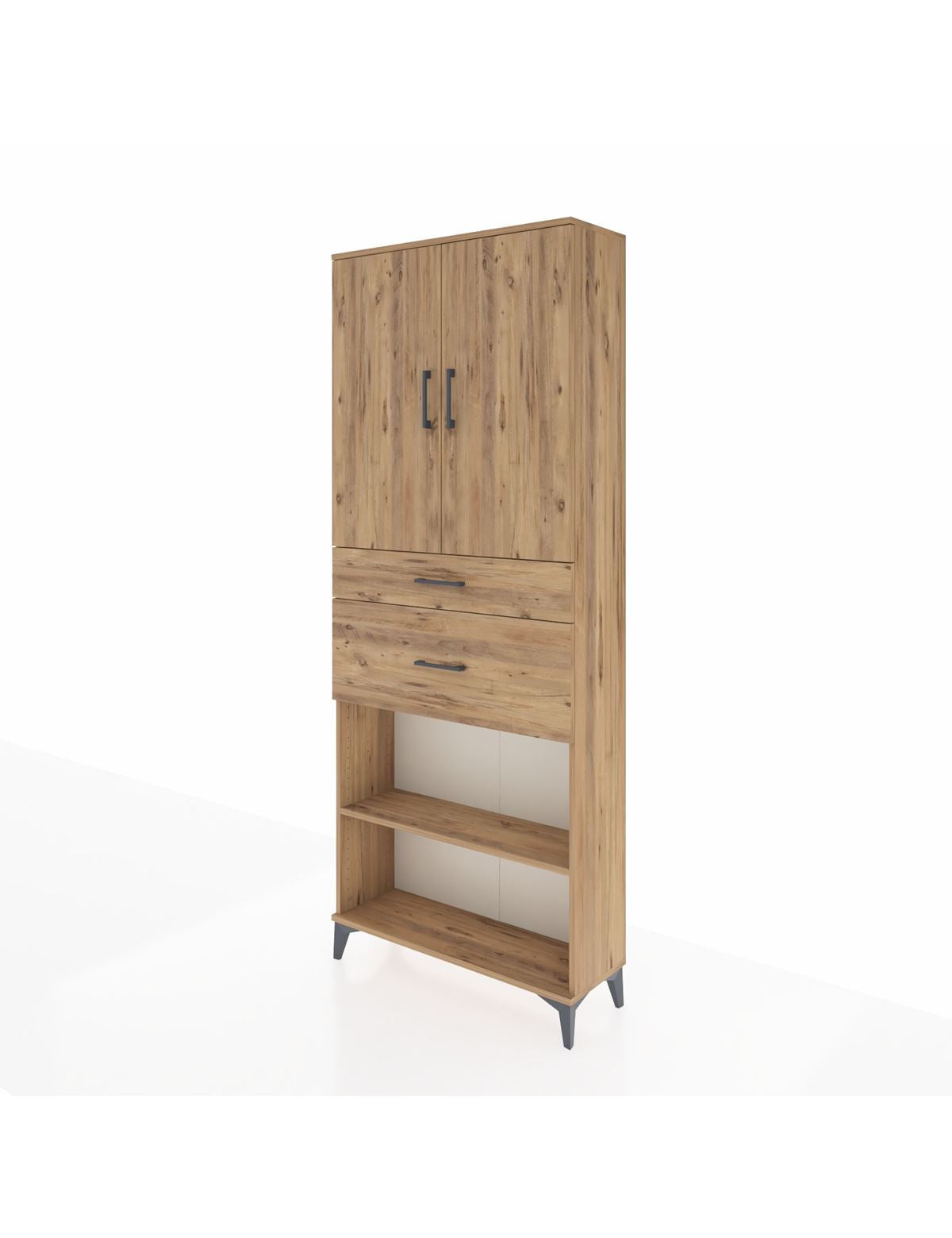 Arges Dolap 4 Raflı 2 Çekmeceli 2 Kapaklı 88x30x221 - S30M171V9A