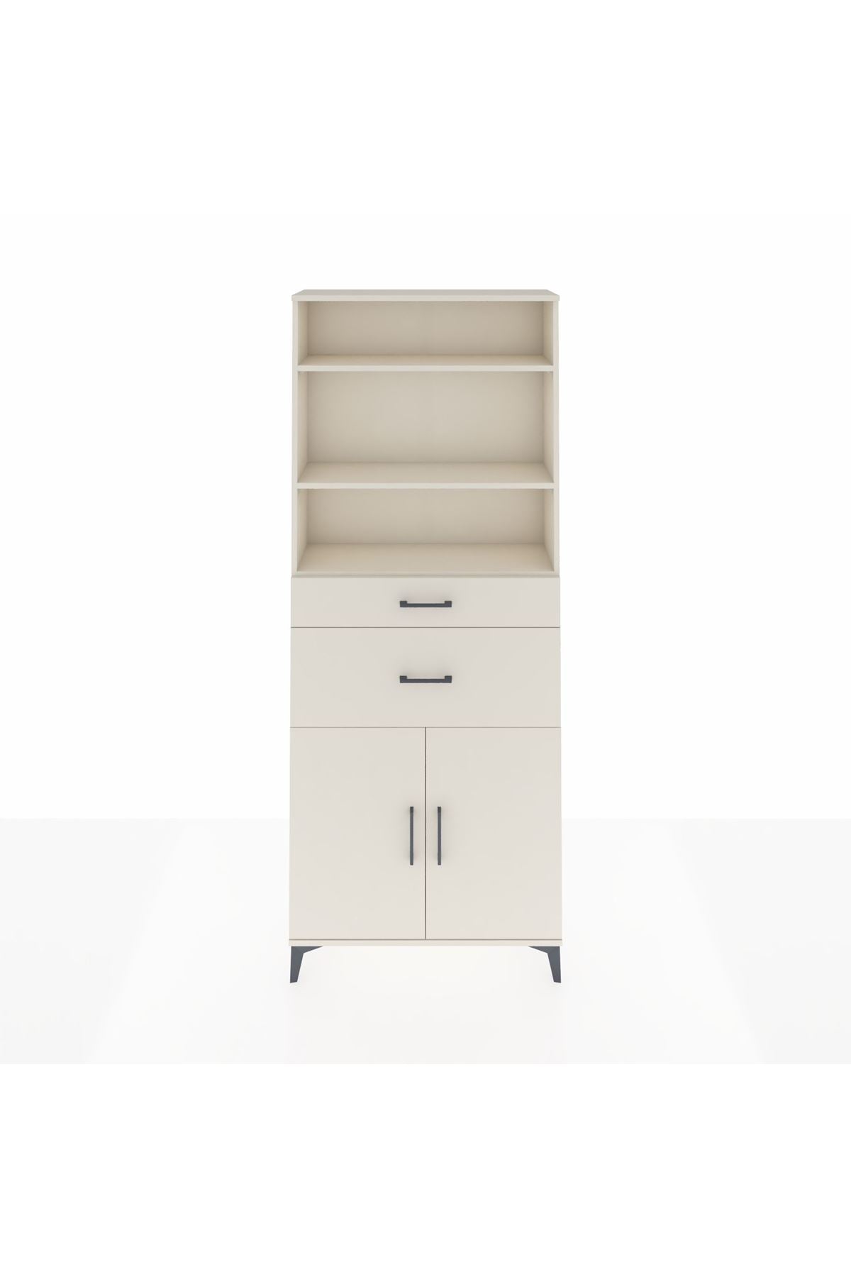 Arges Dolap 4 Raflı 2 Çekmeceli 2 Kapaklı 88x30x221 Aytaşı-Aytaşı