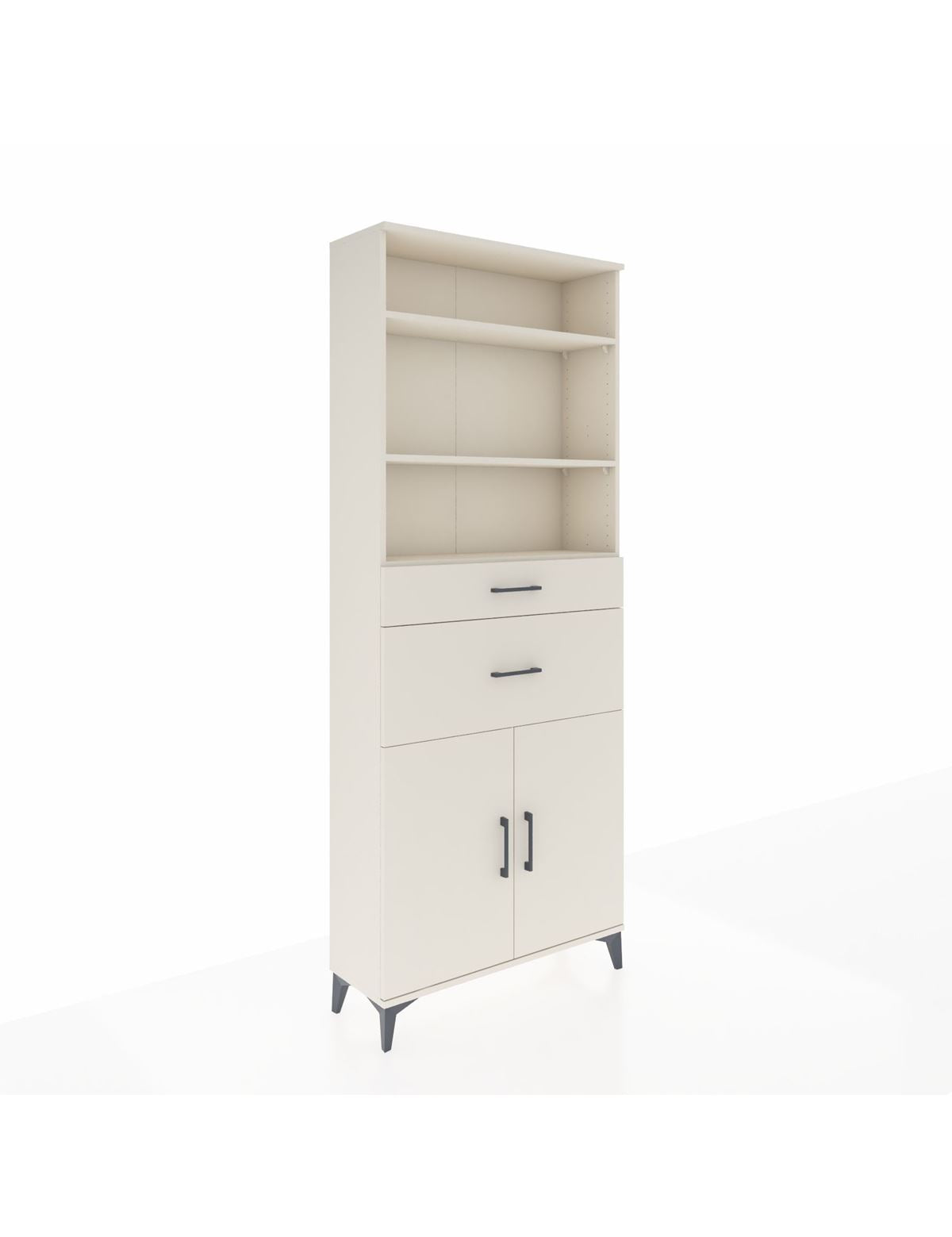 Arges Dolap 4 Raflı 2 Çekmeceli 2 Kapaklı 88x30x221 Aytaşı-Aytaşı