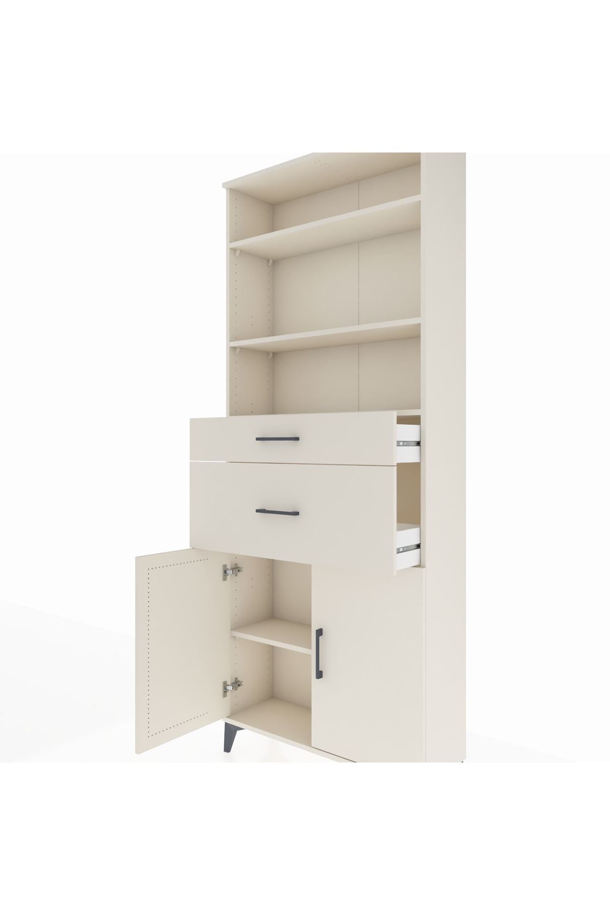 Arges Dolap 4 Raflı 2 Çekmeceli 2 Kapaklı 88x30x221 Aytaşı-Aytaşı