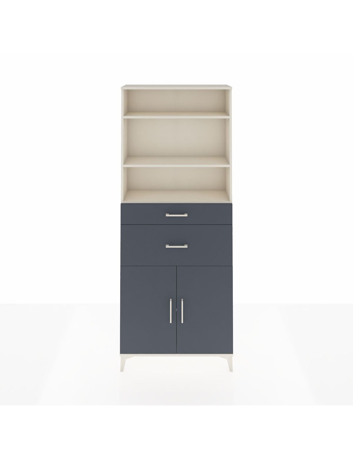 Arges Dolap 4 Raflı 2 Çekmeceli 2 Kapaklı 88x30x221 Aytaşı-Antrasit