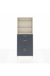 Arges Dolap 4 Raflı 2 Çekmeceli 2 Kapaklı 88x30x221 Aytaşı-Antrasit