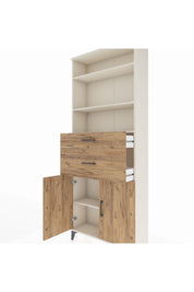 Arges Dolap 4 Raflı 2 Çekmeceli 2 Kapaklı 88x30x221 Aytaşı-Çam