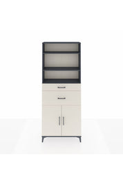 Arges Dolap 4 Raflı 2 Çekmeceli 2 Kapaklı 88x30x221 Antrasit-Aytaşı