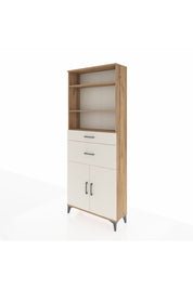 Arges Dolap 4 Raflı 2 Çekmeceli 2 Kapaklı 88x30x221 Çam-Aytaşı