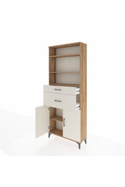 Arges Dolap 4 Raflı 2 Çekmeceli 2 Kapaklı 88x30x221 Çam-Aytaşı