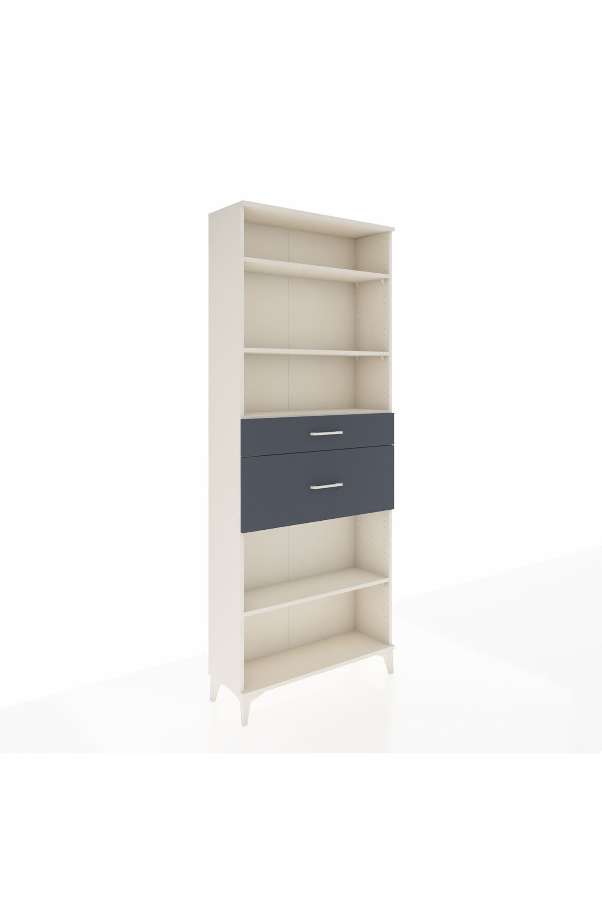 Arges Dolap 4 Raflı 2 Çekmeceli 88x30x221 Aytaşı-Antrasit