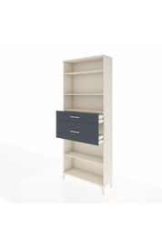 Arges Dolap 4 Raflı 2 Çekmeceli 88x30x221 Aytaşı-Antrasit