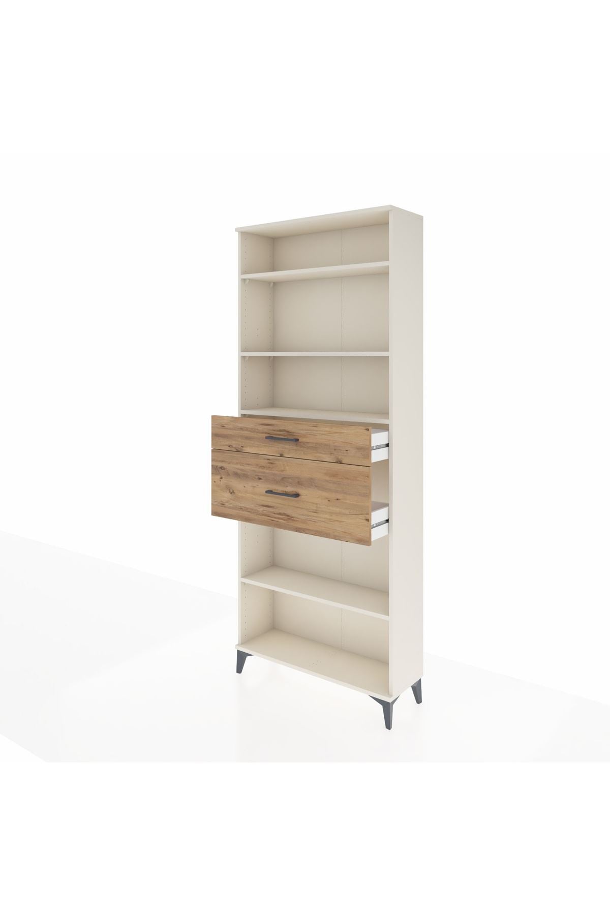 Arges Dolap 4 Raflı 2 Çekmeceli 88x30x221 Aytaşı-Çam