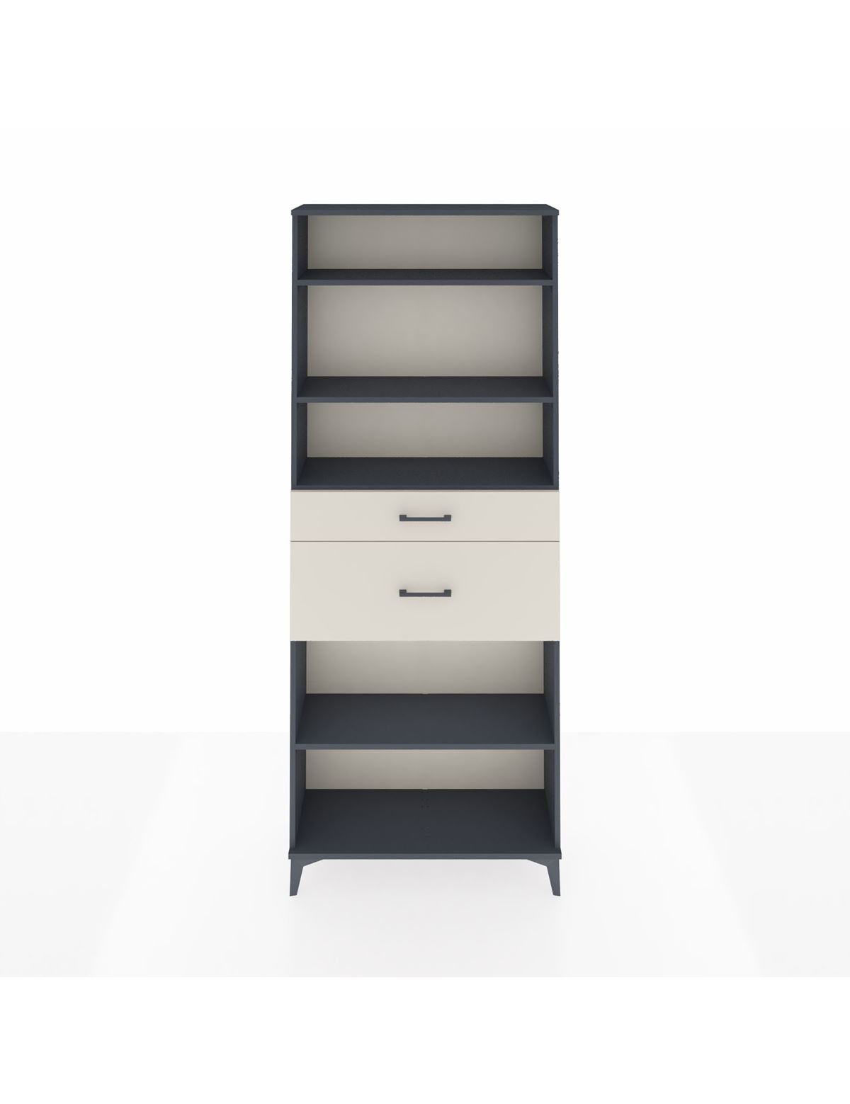 Arges Dolap 4 Raflı 2 Çekmeceli 88x30x221 Antrasit-Aytaşı