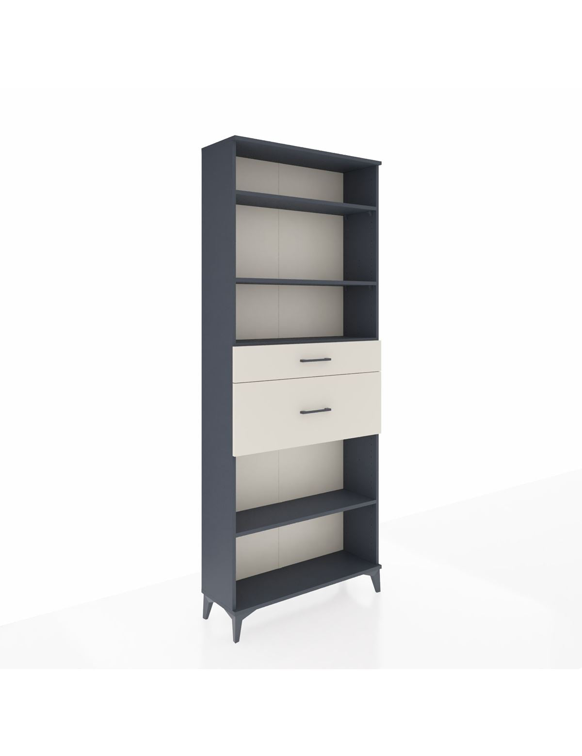 Arges Dolap 4 Raflı 2 Çekmeceli 88x30x221 Antrasit-Aytaşı