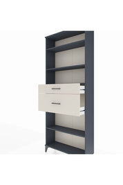 Arges Dolap 4 Raflı 2 Çekmeceli 88x30x221 Antrasit-Aytaşı