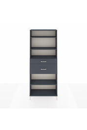 Arges Dolap 4 Raflı 2 Çekmeceli 88x30x221 Antrasit-Antrasit