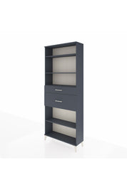 Arges Dolap 4 Raflı 2 Çekmeceli 88x30x221 Antrasit-Antrasit