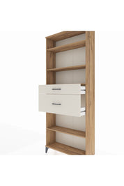 Arges Dolap 4 Raflı 2 Çekmeceli 88x30x221 Çam-Aytaşı