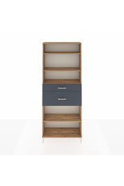 Arges Dolap 4 Raflı 2 Çekmeceli 88x30x221 Çam-Antrasit