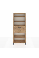 Arges Dolap 4 Raflı 2 Çekmeceli 88x30x221