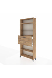 Arges Dolap 4 Raflı 2 Çekmeceli 88x30x221 Çam-Çam