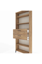 Arges Dolap 4 Raflı 2 Çekmeceli 88x30x221 Çam-Çam