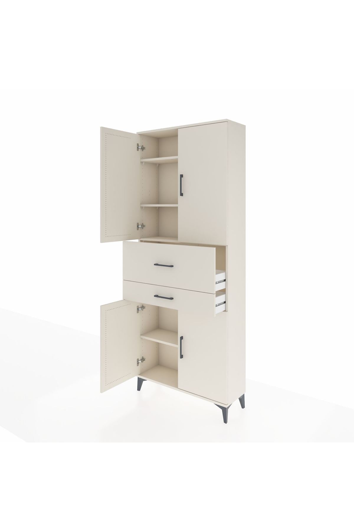 Arges Dolap 4 Raflı 2 Çekmeceli 4 Kapaklı 88x30x221 Aytaşı-Aytaşı