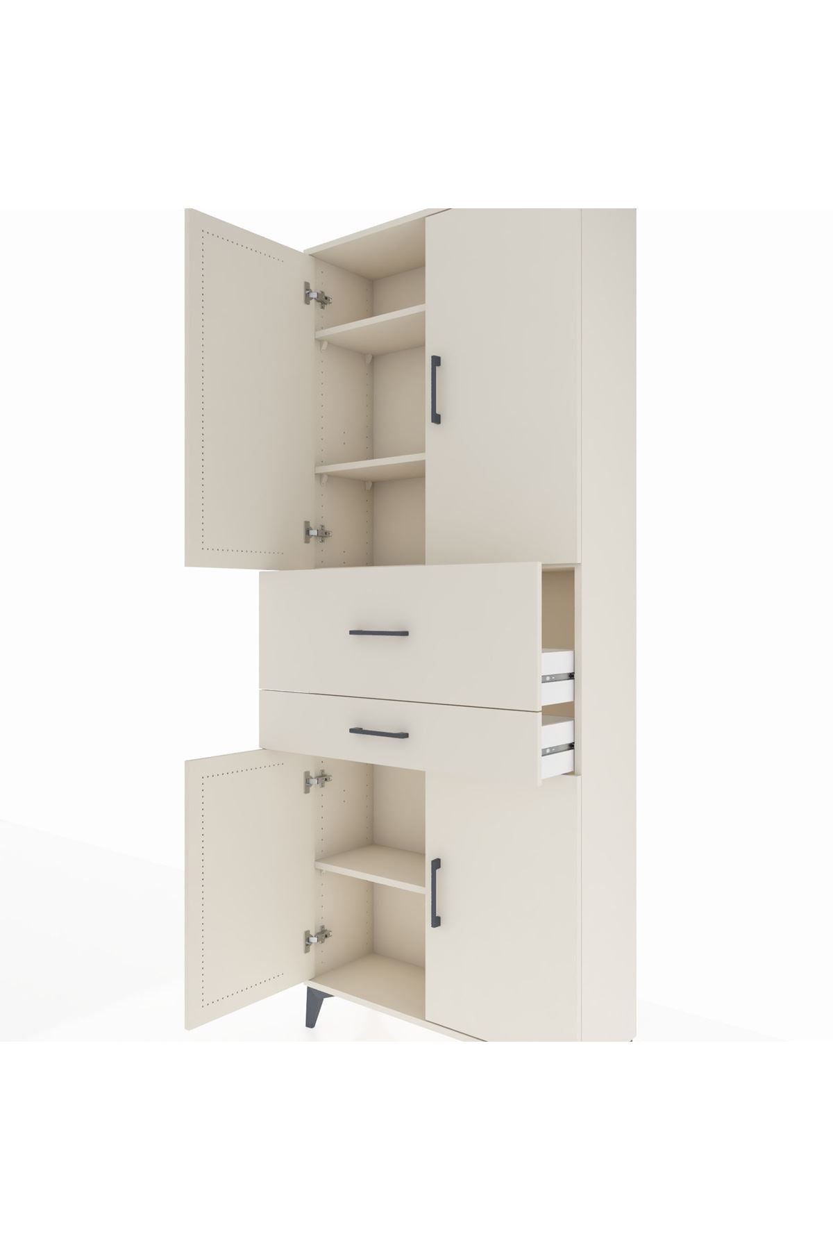 Arges Dolap 4 Raflı 2 Çekmeceli 4 Kapaklı 88x30x221 Aytaşı-Aytaşı