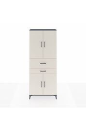 Arges Dolap 4 Raflı 2 Çekmeceli 4 Kapaklı 88x30x221 Antrasit-Aytaşı