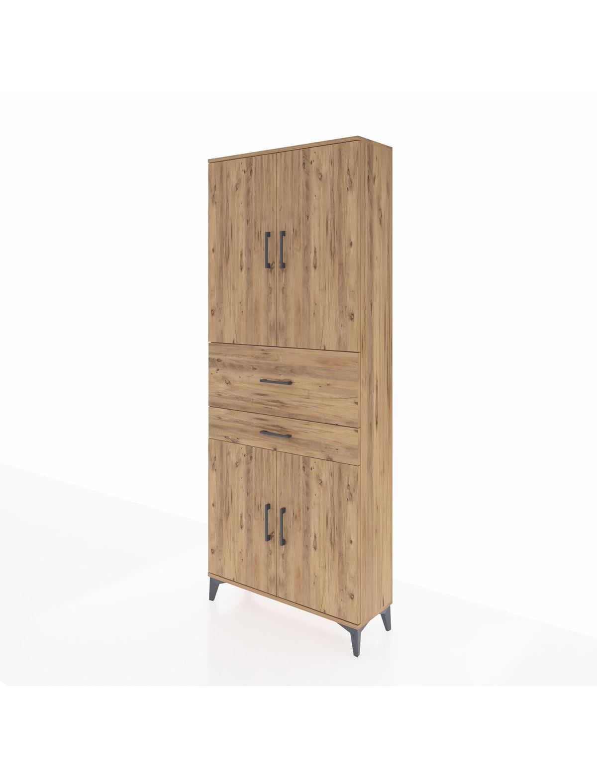 Arges Dolap 4 Raflı 2 Çekmeceli 4 Kapaklı 88x30x221 - S30M174V9A