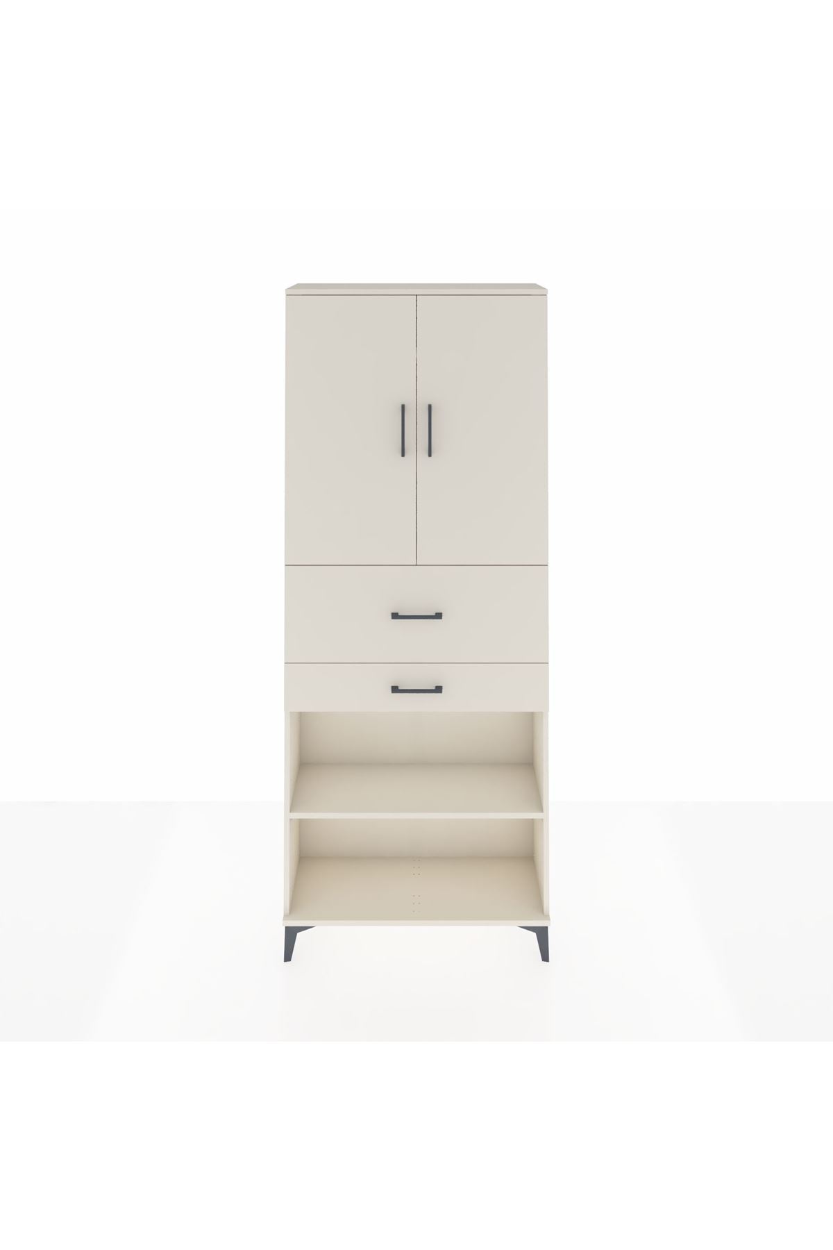 Arges Dolap 4 Raflı 2 Çekmeceli 2 Kapaklı 88x30x221 Aytaşı-Aytaşı