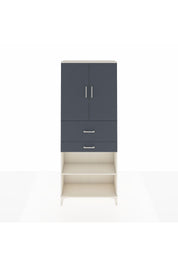 Arges Dolap 4 Raflı 2 Çekmeceli 2 Kapaklı 88x30x221 Aytaşı-Antrasit