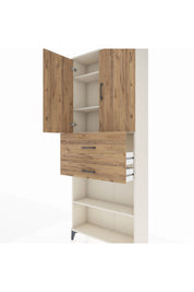 Arges Dolap 4 Raflı 2 Çekmeceli 2 Kapaklı 88x30x221 Aytaşı-Çam