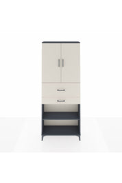 Arges Dolap 4 Raflı 2 Çekmeceli 2 Kapaklı 88x30x221 Antrasit-Aytaşı