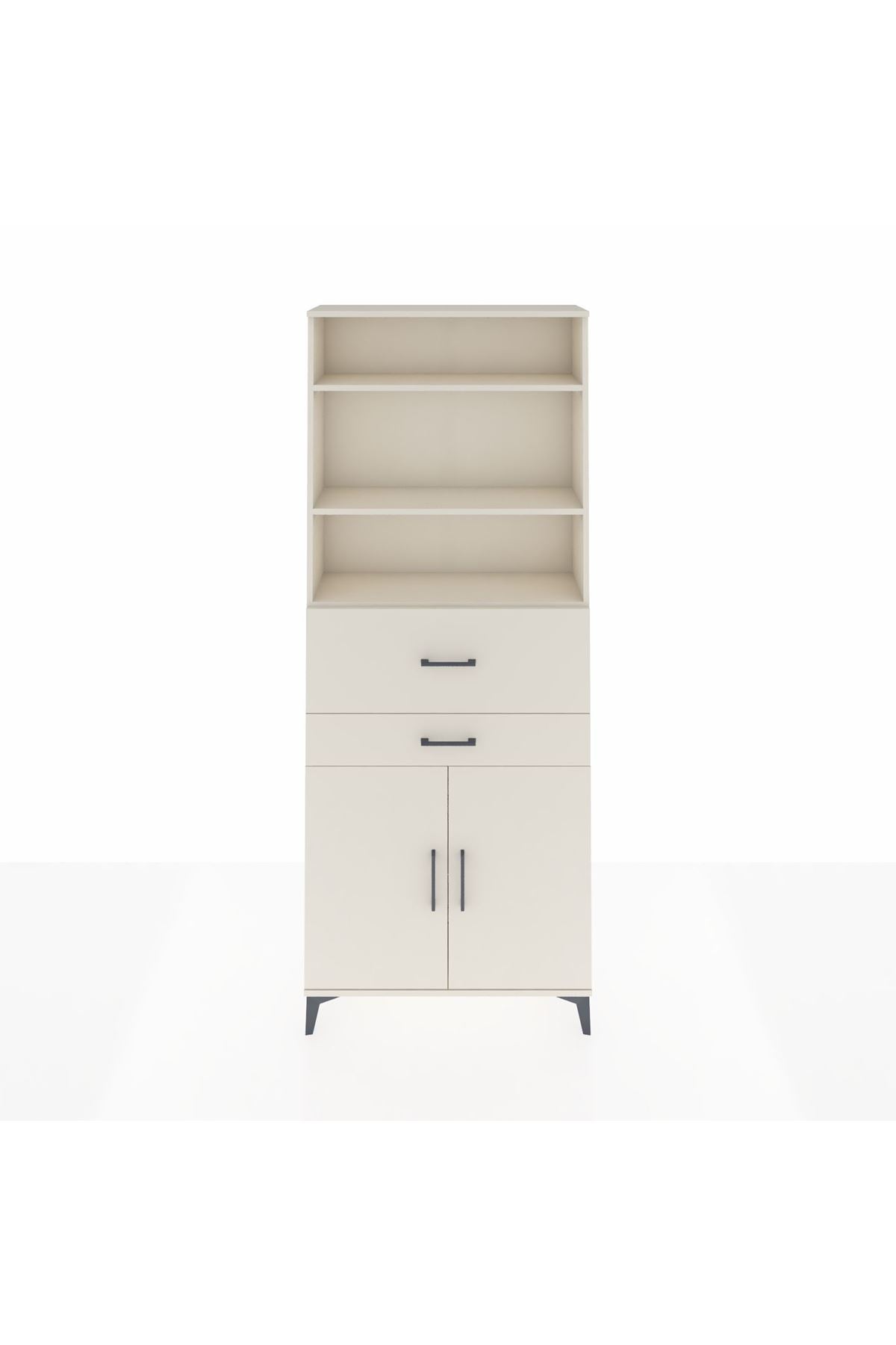 Arges Dolap 4 Raflı 2 Çekmeceli 2 Kapaklı 88x30x221 Aytaşı-Aytaşı