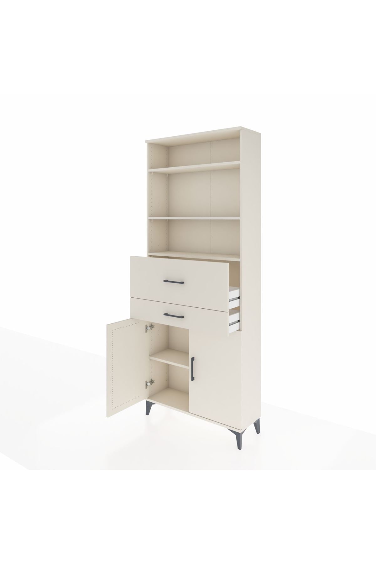 Arges Dolap 4 Raflı 2 Çekmeceli 2 Kapaklı 88x30x221 Aytaşı-Aytaşı