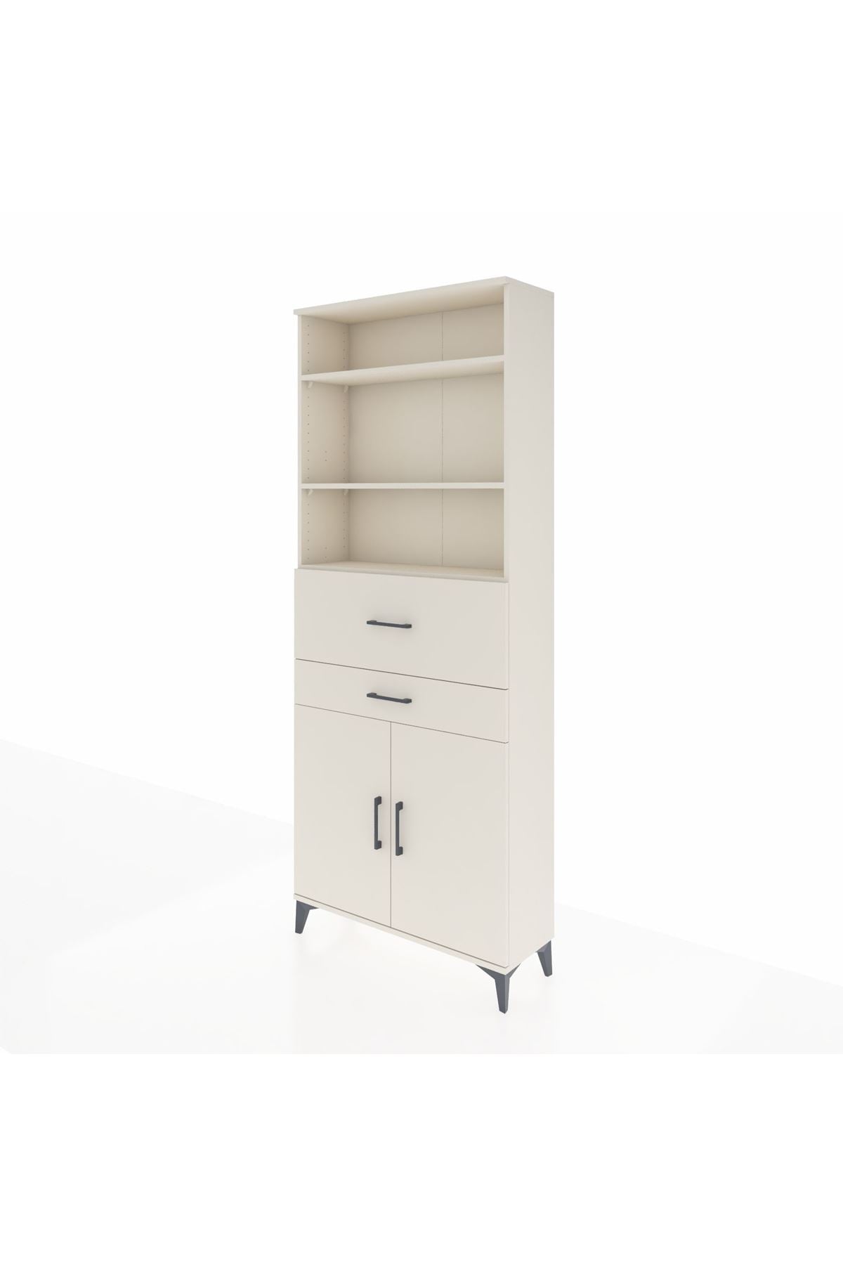 Arges Dolap 4 Raflı 2 Çekmeceli 2 Kapaklı 88x30x221 Aytaşı-Aytaşı