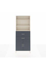 Arges Dolap 4 Raflı 2 Çekmeceli 2 Kapaklı 88x30x221 Aytaşı-Antrasit