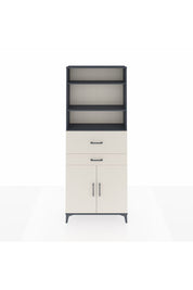 Arges Dolap 4 Raflı 2 Çekmeceli 2 Kapaklı 88x30x221 Antrasit-Aytaşı