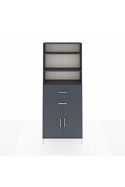 Arges Dolap 4 Raflı 2 Çekmeceli 2 Kapaklı 88x30x221 Antrasit-Antrasit