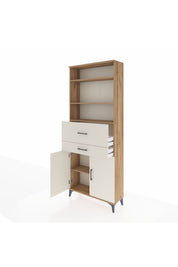 Arges Dolap 4 Raflı 2 Çekmeceli 2 Kapaklı 88x30x221 Çam-Aytaşı