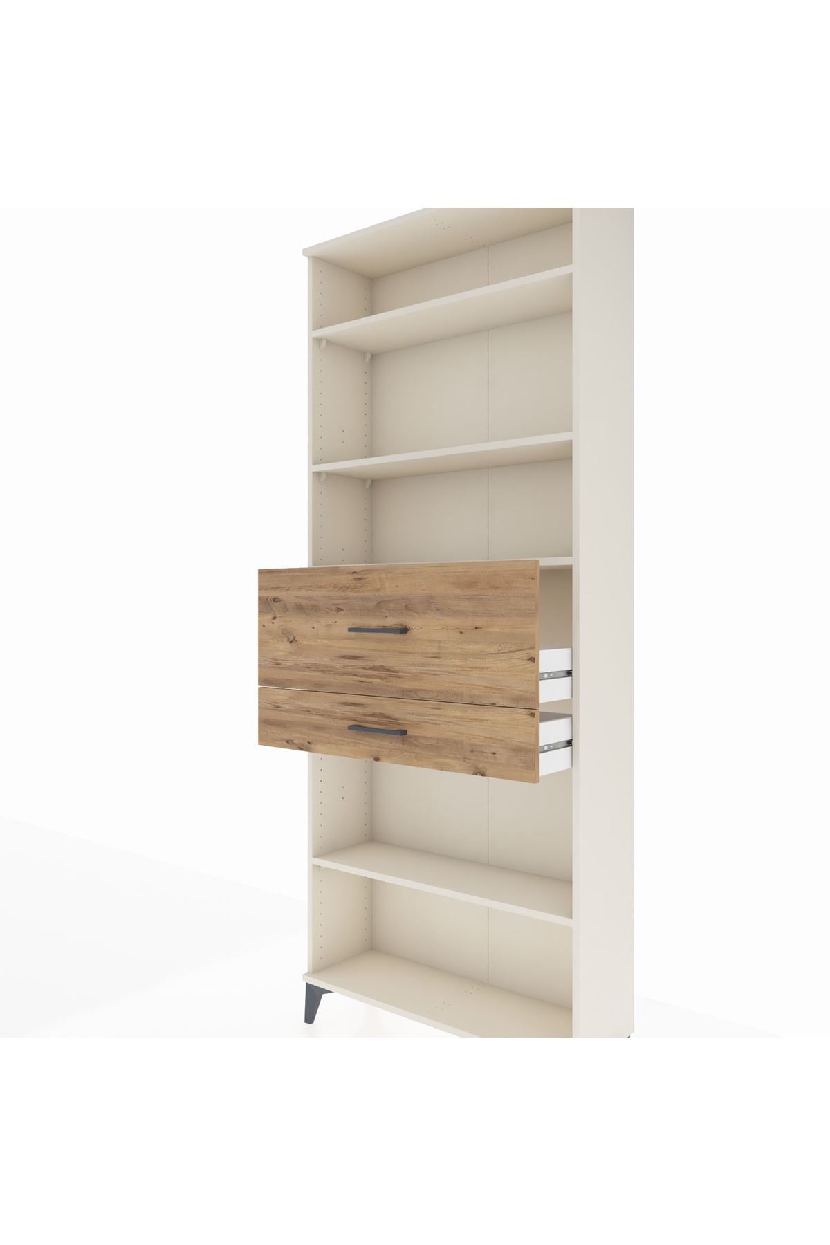 Arges Dolap 4 Raflı 2 Çekmeceli 88x30x221 Aytaşı-Çam