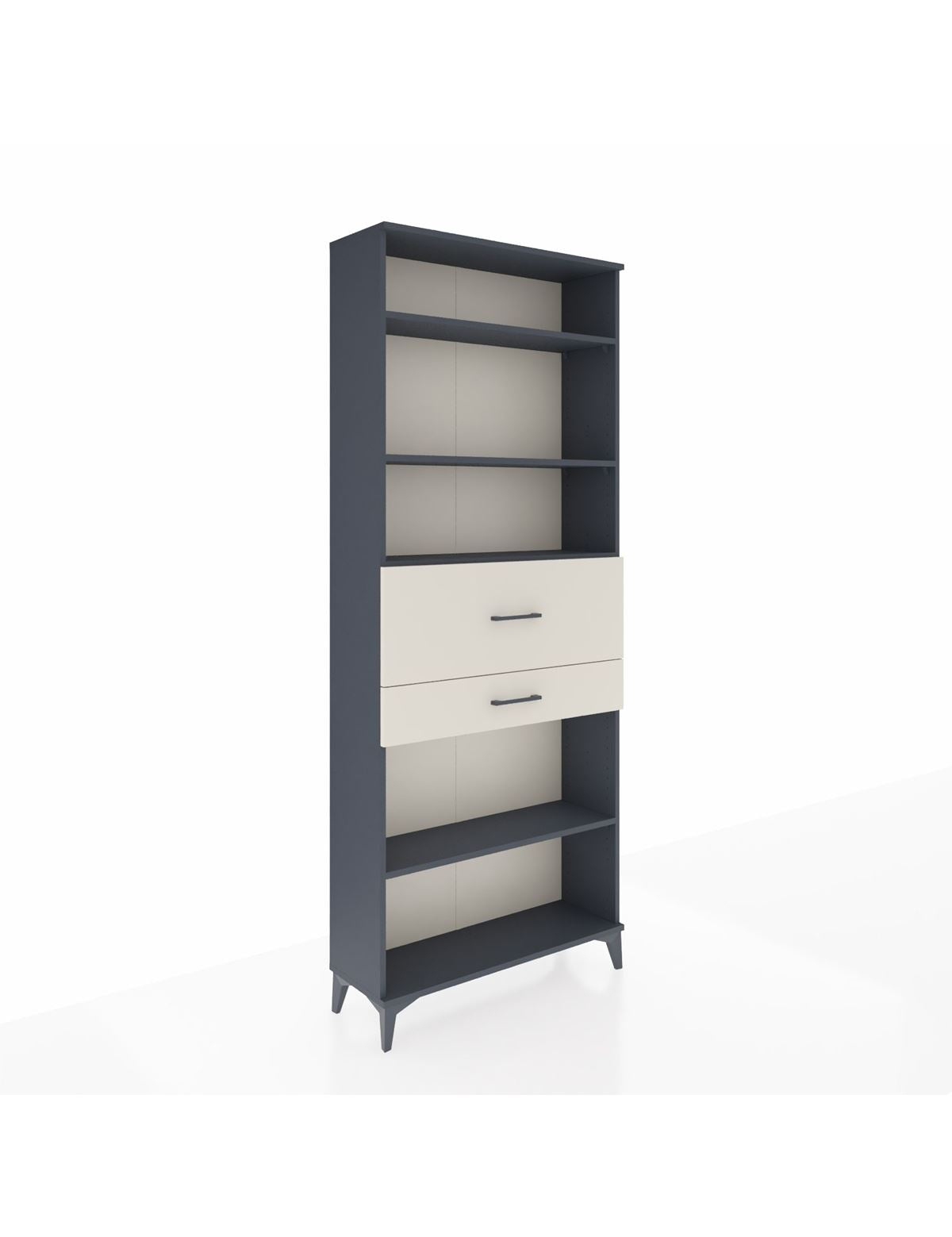 Arges Dolap 4 Raflı 2 Çekmeceli 88x30x221 Antrasit-Aytaşı