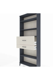 Arges Dolap 4 Raflı 2 Çekmeceli 88x30x221 Antrasit-Aytaşı