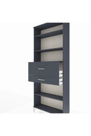 Arges Dolap 4 Raflı 2 Çekmeceli 88x30x221 Antrasit-Antrasit